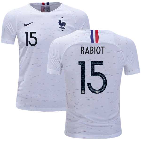 France #15 Rabiot Away Kid Soccer Country Jersey