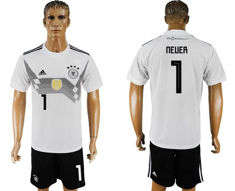 Germany #1 NEUER Home 2018 FIFA World Cup Soccer Jersey