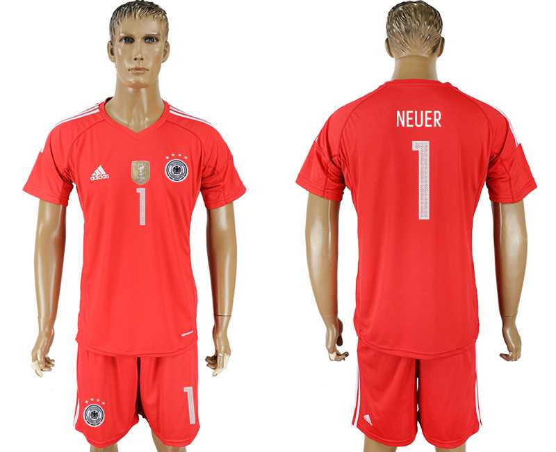 Germany #1 NEUER Red Goalkeeper 2018 FIFA World Cup Soccer Jersey