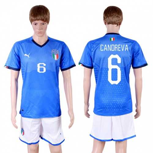Italy #6 Candreva Home Soccer Country Jersey