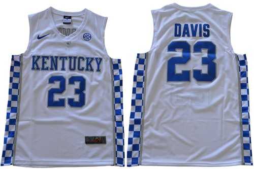 Kentucky Wildcats #23 Anthony Davis White Basketball Elite Stitched NCAA Jersey