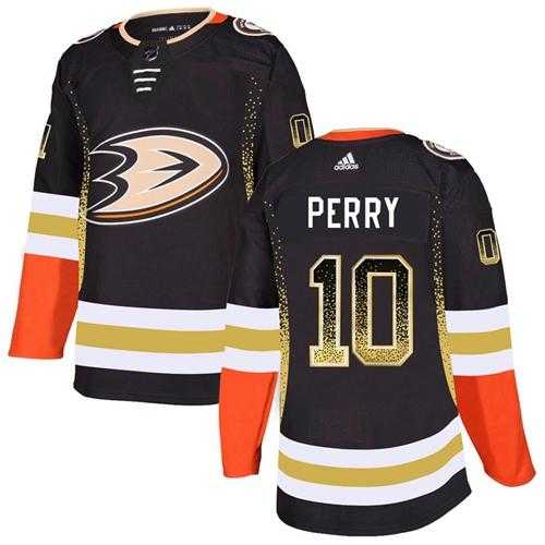 Men's Adidas Anaheim Ducks #10 Corey Perry Black Home Authentic Drift Fashion Stitched NHL Jersey