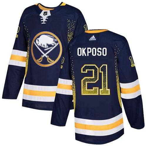 Men's Adidas Buffalo Sabres #21 Kyle Okposo Navy Blue Home Authentic Drift Fashion Stitched NHL Jersey