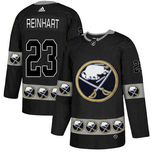 Men's Adidas Buffalo Sabres #23 Sam Reinhart Black Authentic Team Logo Fashion Stitched NHL Jersey