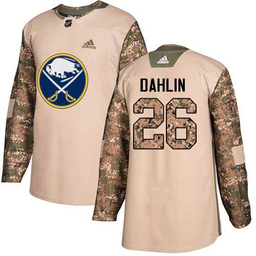 Men's Adidas Buffalo Sabres #26 Rasmus Dahlin Camo Authentic 2017 Veterans Day Stitched NHL Jersey