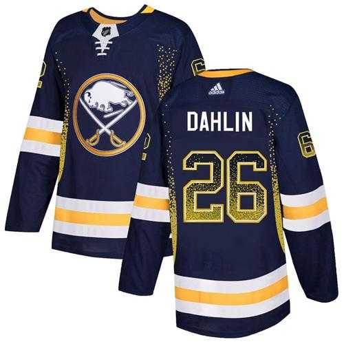 Men's Adidas Buffalo Sabres #26 Rasmus Dahlin Navy Blue Home Authentic Drift Fashion Stitched NHL Jersey