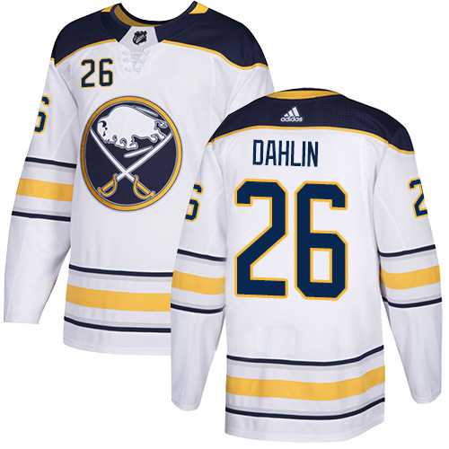 Men's Adidas Buffalo Sabres #26 Rasmus Dahlin White Road Authentic Stitched NHL Jersey