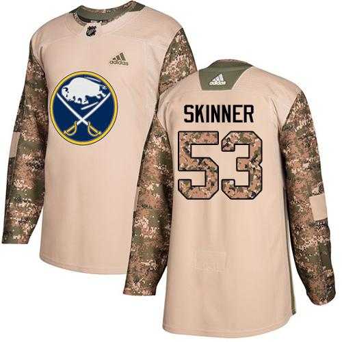 Men's Adidas Buffalo Sabres #53 Jeff Skinner Camo Authentic 2017 Veterans Day Stitched NHL Jersey