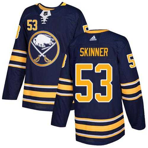 Men's Adidas Buffalo Sabres #53 Jeff Skinner Navy Blue Home Authentic Stitched NHL Jersey