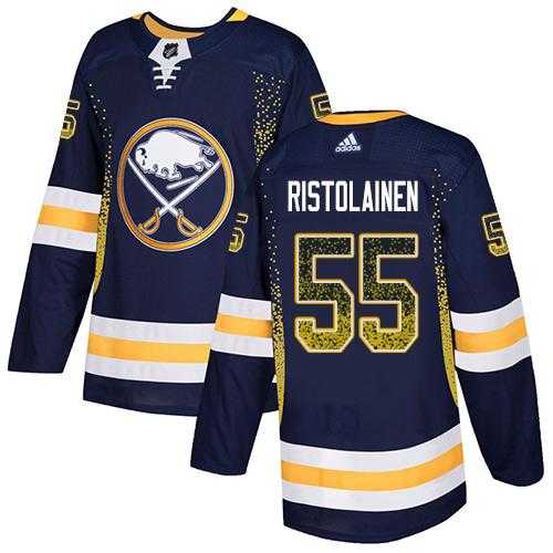 Men's Adidas Buffalo Sabres #55 Rasmus Ristolainen Navy Blue Home Authentic Drift Fashion Stitched NHL Jersey