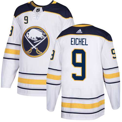 Men's Adidas Buffalo Sabres #9 Jack Eichel White Road Authentic Stitched NHL Jersey