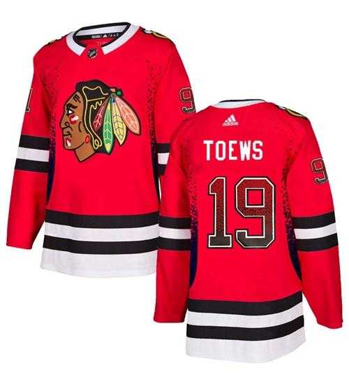 Men's Adidas Chicago Blackhawks #19 Jonathan Toews Red Home Authentic Drift Fashion Stitched NHL Jersey