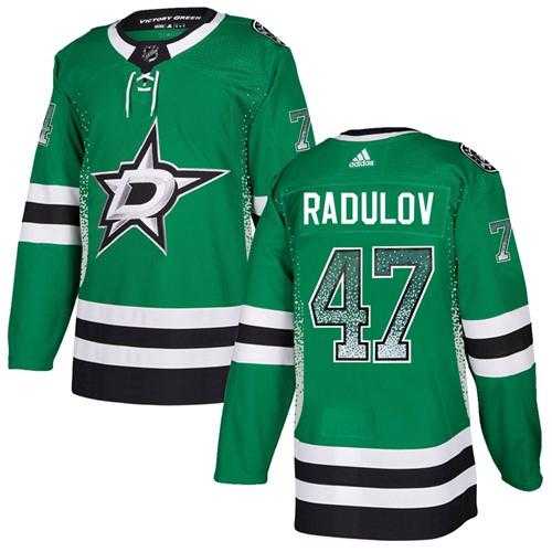 Men's Adidas Dallas Stars #47 Alexander Radulov Green Home Authentic Drift Fashion Stitched NHL Jersey