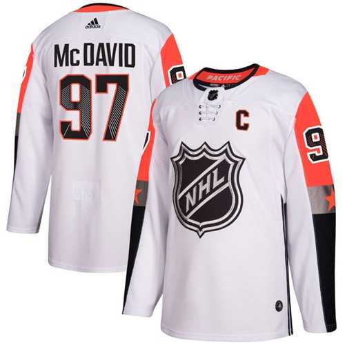 Men's Adidas Edmonton Oilers #97 Connor McDavid White 2018 All-Star Pacific Division Authentic Stitched NHL