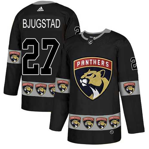 Men's Adidas Florida Panthers #27 Nick Bjugstad Black Authentic Team Logo Fashion Stitched NHL Jersey