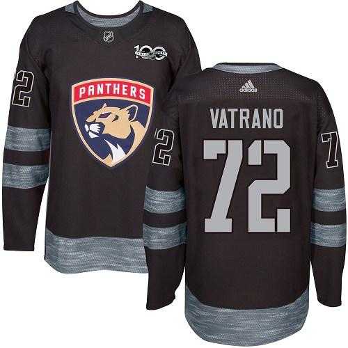 Men's Adidas Florida Panthers #72 Frank Vatrano Black 1917-2017 100th Anniversary Stitched NHL Jersey