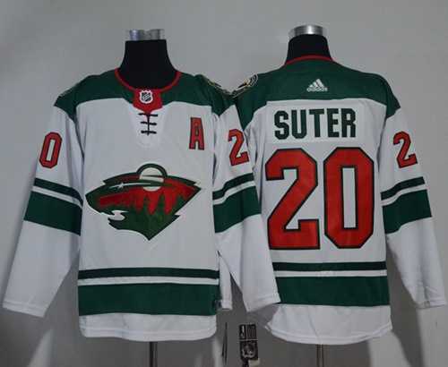 Men's Adidas Minnesota Wild #20 Ryan Suter White Road Authentic Stitched NHL