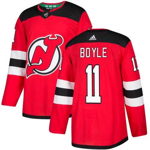 Men's Adidas New Jersey Devils #11 Brian Boyle Red Home Authentic Stitched NHL