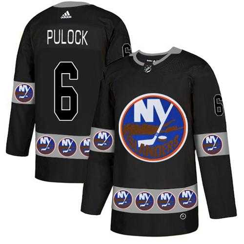 Men's Adidas New York Islanders #6 Ryan Pulock Black Authentic Team Logo Fashion Stitched NHL Jersey