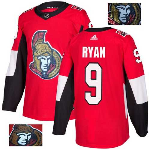Men's Adidas Ottawa Senators #9 Bobby Ryan Red Home Authentic Fashion Gold Stitched NHL