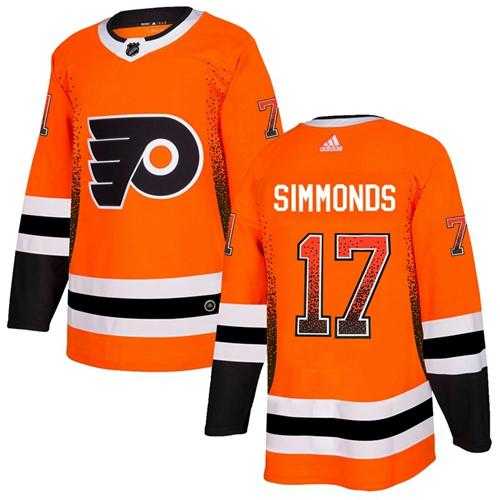 Men's Adidas Philadelphia Flyers #17 Wayne Simmonds Orange Home Authentic Drift Fashion Stitched NHL Jersey