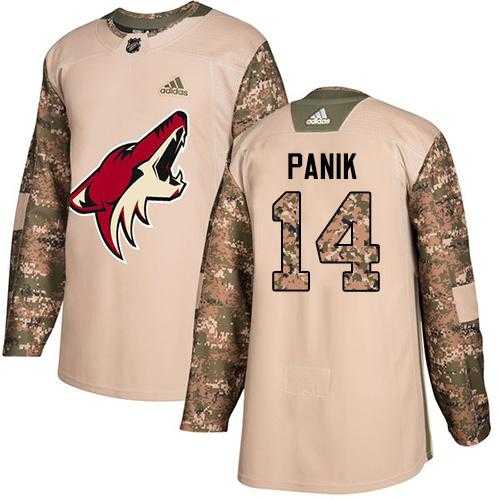 Men's Adidas Phoenix Coyotes #14 Richard Panik Camo Authentic 2017 Veterans Day Stitched NHL Jersey