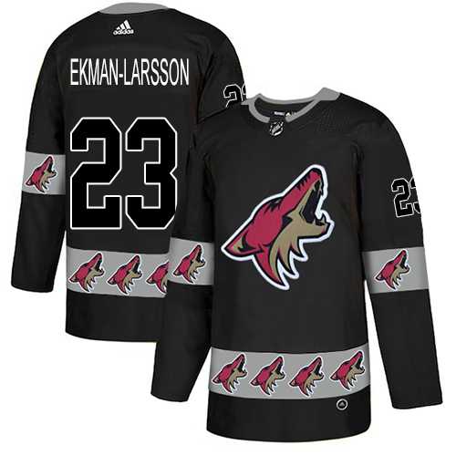 Men's Adidas Phoenix Coyotes #23 Oliver Ekman-Larsson Black Authentic Team Logo Fashion Stitched NHL Jersey