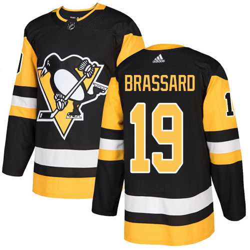 Men's Adidas Pittsburgh Penguins #19 Derick Brassard Black Home Authentic Stitched NHL Jersey