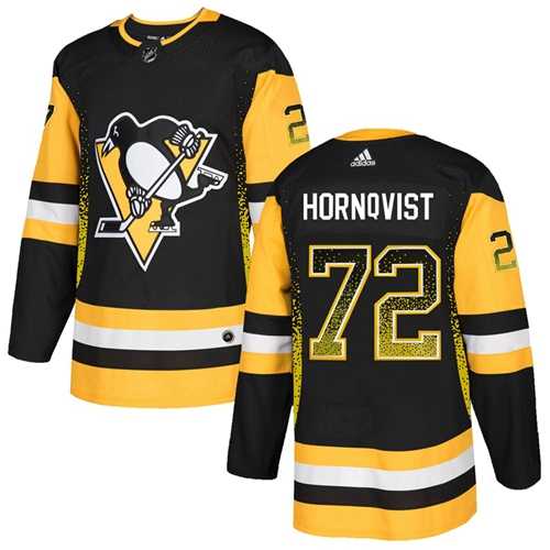 Men's Adidas Pittsburgh Penguins #72 Patric Hornqvist Black Home Authentic Drift Fashion Stitched NHL Jersey