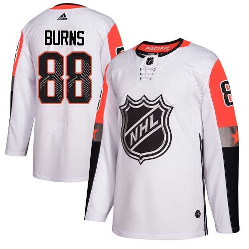 Men's Adidas San Jose Sharks #88 Brent Burns White 2018 All-Star Pacific Division Authentic Stitched NHL