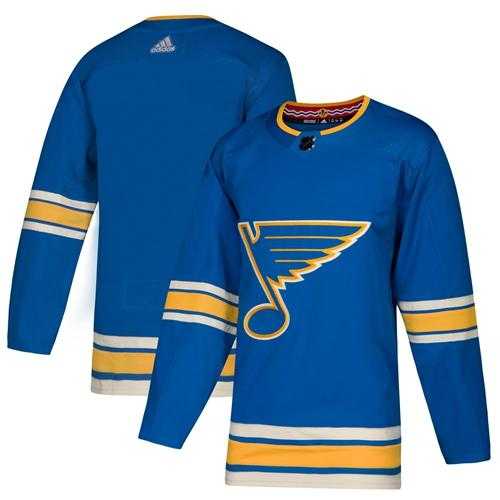 Men's Adidas St. Louis Blues Blank Blue Alternate Authentic Stitched NHL Jersey