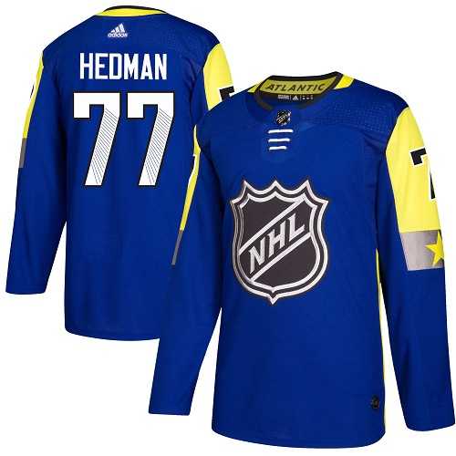 Men's Adidas Tampa Bay Lightning #77 Victor Hedman Royal 2018 All-Star Atlantic Division Authentic Stitched NHL