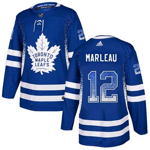 Men's Adidas Toronto Maple Leafs #12 Patrick Marleau Blue Home Authentic Drift Fashion Stitched NHL Jersey