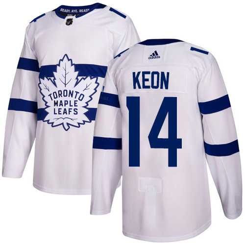 Men's Adidas Toronto Maple Leafs #14 Dave Keon White Authentic 2018 Stadium Series Stitched NHL Jersey