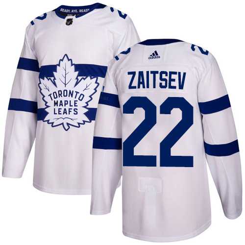 Men's Adidas Toronto Maple Leafs #22 Nikita Zaitsev White Authentic 2018 Stadium Series Stitched NHL Jersey