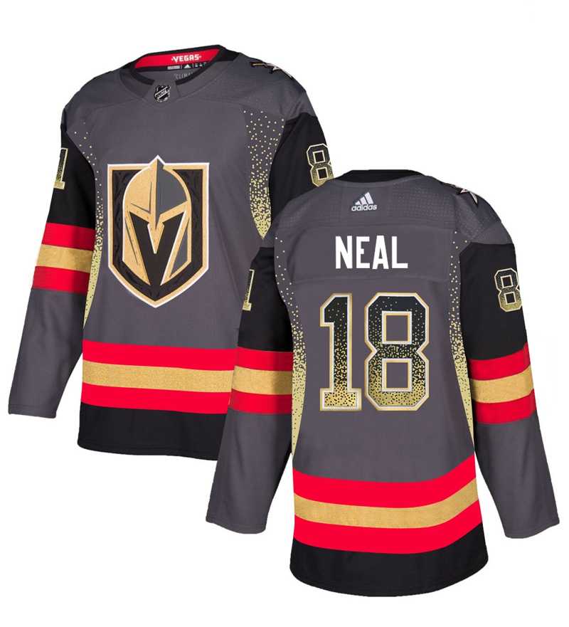 Men's Adidas Vegas Golden Knights #18 James Neal Grey Home Authentic Drift Fashion Stitched NHL Jersey