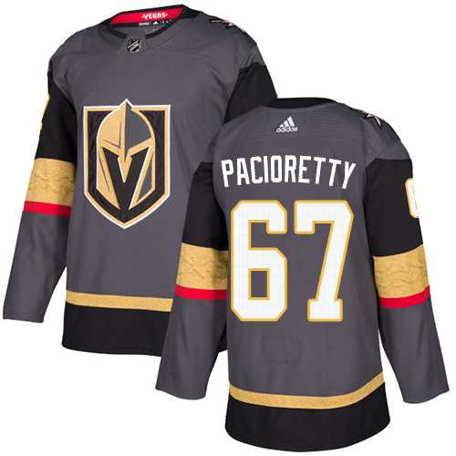Men's Adidas Vegas Golden Knights #67 Max Pacioretty Grey Home Authentic Stitched NHL Jersey
