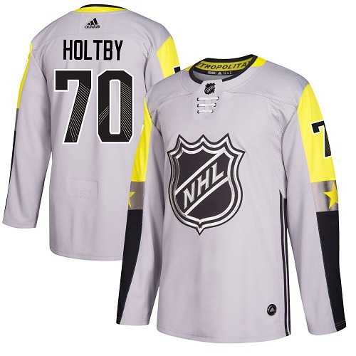 Men's Adidas Washington Capitals #70 Braden Holtby Gray 2018 All-Star Metro Division Authentic Stitched NHL