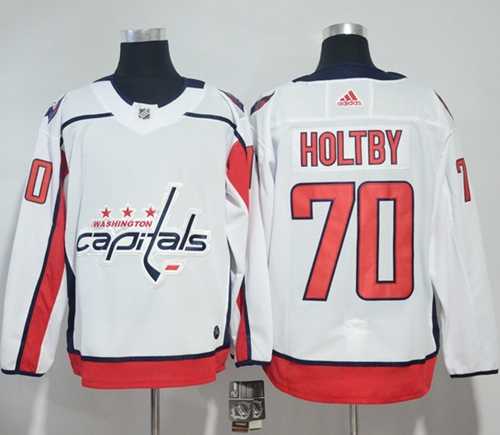 Men's Adidas Washington Capitals #70 Braden Holtby White Road Authentic Stitched NHL