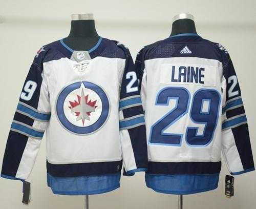 Men's Adidas Winnipeg Jets #29 Patrik Laine White Road Authentic Stitched NHL Jersey