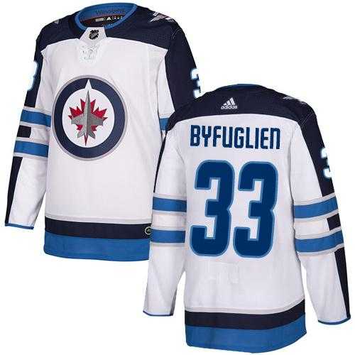 Men's Adidas Winnipeg Jets #33 Dustin Byfuglien White Road Authentic Stitched NHL Jersey
