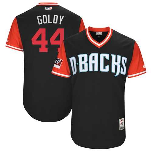 Men's Arizona Diamondbacks #44 Paul Goldschmidt Black Goldy Players Weekend Authentic Stitched MLB