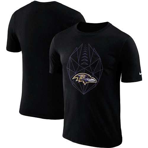 Men's Baltimore Ravens Nike Black Fan Gear Icon Performance T-Shirt