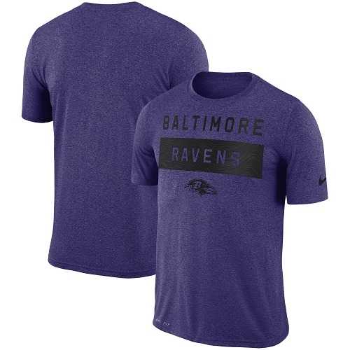 Men's Baltimore Ravens Nike Purple Sideline Legend Lift Performance T-Shirt
