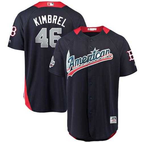 Men's Boston Red Sox #46 Craig Kimbrel Navy Blue 2018 All-Star American League Stitched MLB Jersey