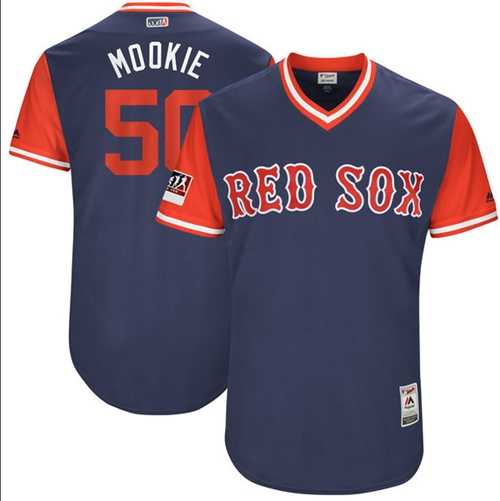 Men's Boston Red Sox #50 Mookie Betts Navy Mookie Players Weekend Authentic Stitched MLB