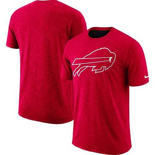 Men's Buffalo Bills Nike Red Sideline Cotton Slub Performance T-Shirt