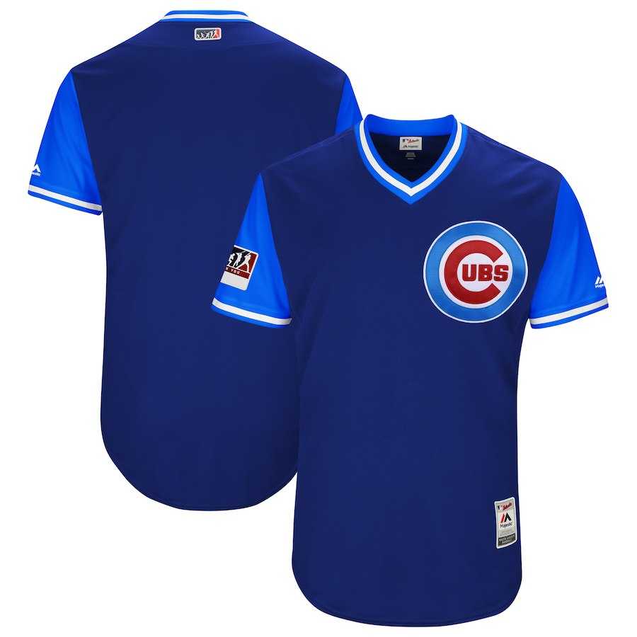 Men's Chicago Cubs Custom Royal Light Blue 2018 Players' Weekend Authentic Team Jersey