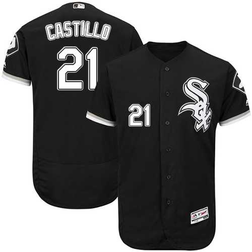 Men's Chicago White Sox #21 Welington Castillo Black Flexbase Authentic Collection Stitched MLB