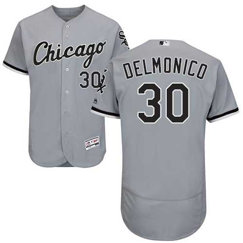 Men's Chicago White Sox #30 Nicky Delmonico Grey Flexbase Authentic Collection Stitched MLBs